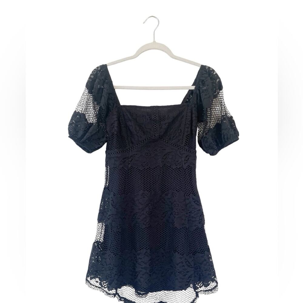 Free People Be Your Baby Lace Mini Dress Fit n Flare in Black Size XS EUC - Picture 3 of 11